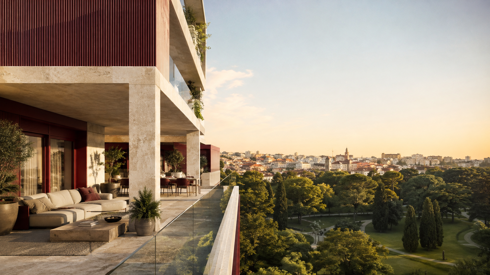Imagem ilustrativa de um empreendimento residencial contemporâneo no Porto